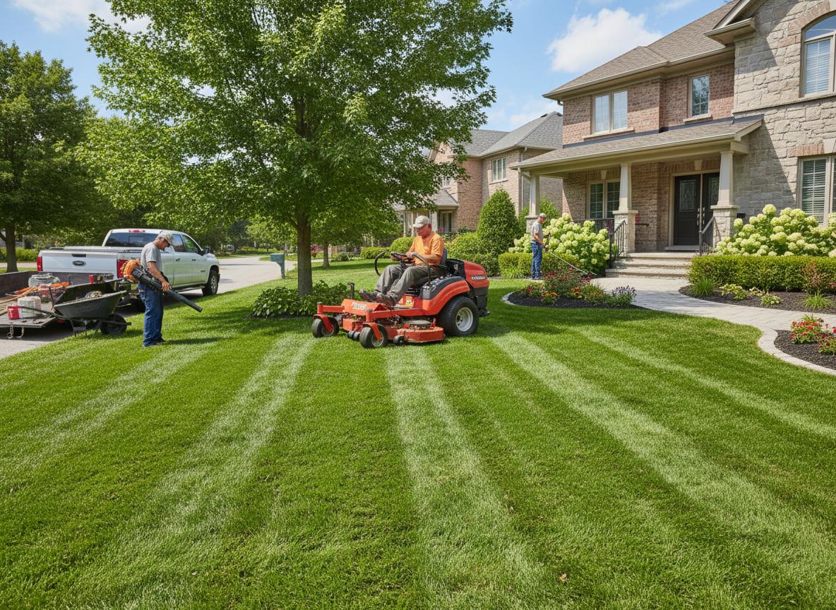 Complete lawn maintenance